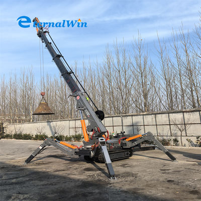 8.6-метровый максимальный рабочий радиус дизельного паукообразного крана грузоподъемностью 5 тонн для проектов тяжелого строительства